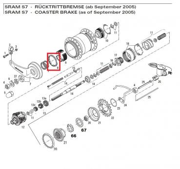 KUGELHALTER, SRAM i3, P5, S7, Ø 45,2 MM